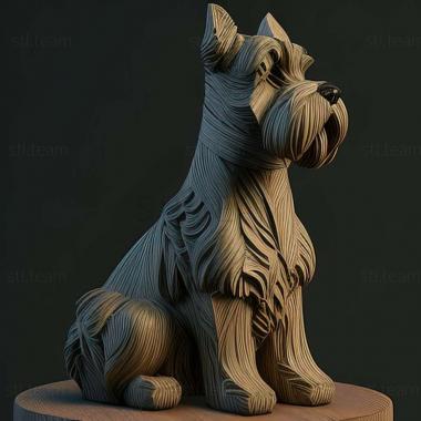 3D model Zwergschnauzer dog (STL)